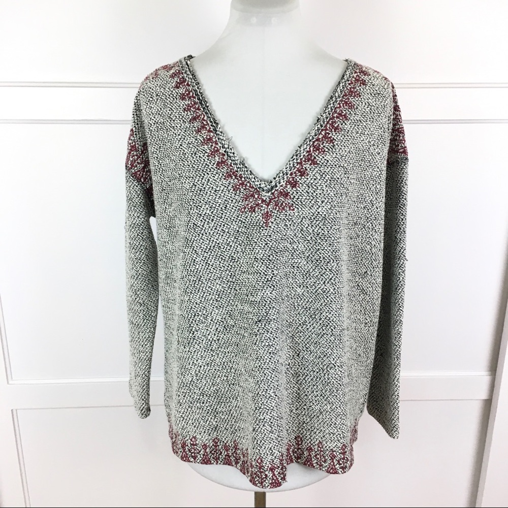 UO Ecote Sz S Embroidered gray pullover sweater - Picture 11 of 11